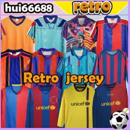 1982 2010 RONALDINHO Barca Retro soccer jerseys 1982 90 91 92 93 96 97 98 2005 06 08 10 RIVALDO STOICHKOV A.INIESTA STOICHKOV HENRY Long sleeve football shirt