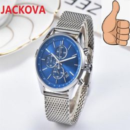 All Dials Working Big 43mm Quartz Chronograph Mens Watches High quality Fashion Man luxury Top model Fashion Wristwatch Relogio Ma284s