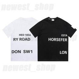 2023 designer Mens t-shirt T shirt luxury classic spring summer circle classic letter london england black white tshirts simple Ca248a