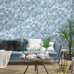 Wallpapers Geometric Triangle Wallpaper Modern Non Woven Wall Paper Bedroom Living Room Home Decor Mosaic Papel Mural Rejilla Pared