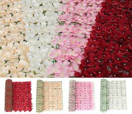 Decorative Flowers Wreaths Artificial Leaf Garden Fence Wall Landscaping Ivy Screening Roll Flower Net Expanding Trellis Private2945100