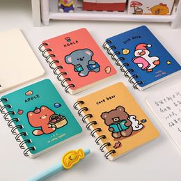 Notepads Kawaii Cute Cartoon Animals Mini Spiral A7 Notebook Daily Weekly Planner Blank Paper Note book Time Organiser School Supplies 231011