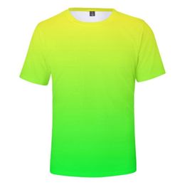 Men's T-Shirts Neon T-Shirt Men Women Summer Green T Shirt Boy Girl Solid Colour Tops Rainbow Streetwear Tee Colourful 3D Pri2288