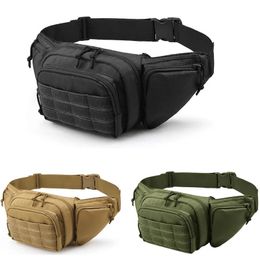 Outdoor Bags Running Sports Functional Bag Cycling Bag Bum Bag Multi-functional Tool Shoulder Tactical Waist Pack Outdoor Hiking Waist Bag 231011