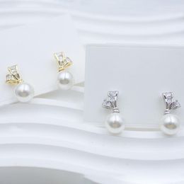 Hoop Earrings Fashion Light Luxury Simple Classic Pearl Drop Party Gift Woman Stud Vintage Circle Geometric Girls Trendy Jewellery