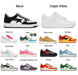 Top Designer Fashion Casual shoes sk8 sta Shoes Grey Black stas Colour Camo Combo Pink Green Camos Pastel Blue Patent Leather Platform Sneakers Trainers