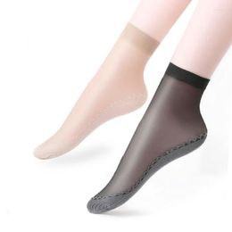 Women Socks 5 Pairs/Lot Velvet Silk Womens Cotton Bottom Soft Non Slip Sole Massage Wicking Slip-resistant Autumn Sock High Quality