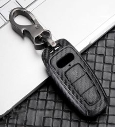 ABS Carbon Fibre Car Key Case Cover For A3 A4 B9 A6 C8 A7 S7 4K A8 D5 S8 Q7 Q8 SQ8 Etron 2018 2019 2020 2021 Accessories5022441