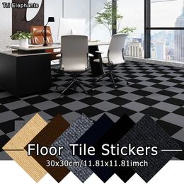 Wall Stickers 1015pcs Floor Tile 3030cm thick 5mm Selfadhesive Carpet Sticker for Living Room Bedroom Office Decoration DIY 231010