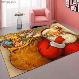 Christmas Decorations Printed Christmas Carpet Living Room Floor Mats Cute Children Room Decoration Rugs Bedroom Soft Coffee Tables Carpets