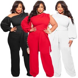 Women Plus Size Jumpsuits Sweatpants Women's Wide Legs Pants Fashion Solid Color Large Sizes Sexy Casual Jumpsuit L XL XXL XX340u