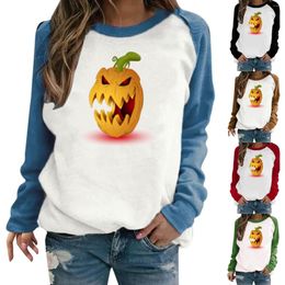 Women's Hoodies Crew Neck Sweatshirt With Long Sleeves Halloween Fleece For Women Athletic Cute Zip Up Jackets