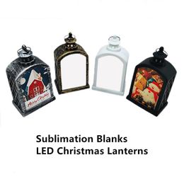 Sublimation Blanks LED Christmas Lanterns Christmas Luminous Pendant For Christmas Tree Decorations Best quality