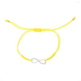 Link Bracelets Versatile Colourful Alloy 8 Character Woven Bracelet For Couple Friend Jewellery Infinity Symbol Thread