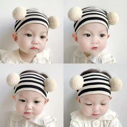 Hair Accessories Cartoon Cute Balls Infant Baby Girl Cotton Striped Elastic 2-18M Born Children Kids Girls Headbands Headwear