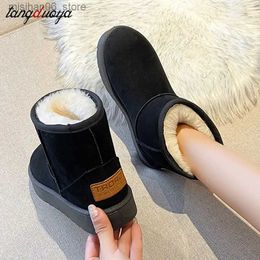 Boots Women's Snow Boots Short Tube Thickened Cotton Shoes Non-slip Winter New Shoes Student Women's Black Boots Botas De Mujer Grey Q231012