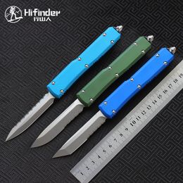 Hifinder D2 Steel Blade Utility Knife With 6061-T6 Aluminium Handle - EDC Survival Camping Hunting Outdoor Kitchen Tool