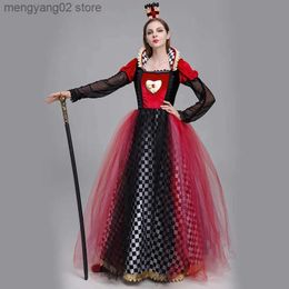 Theme Costume Red Queen of Hearts Princess Dress Alice In Wonderland Cosplay Fancy Dress Delux Party Girls Halloween Carnaval Cosplay Come T231011