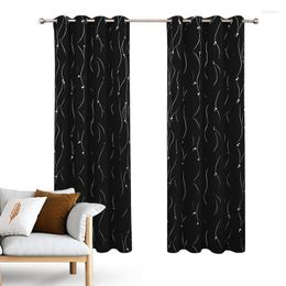 Curtain Window Blackout Shade Noise Reducing Room Darkening Curtains For Bedroom Nursery