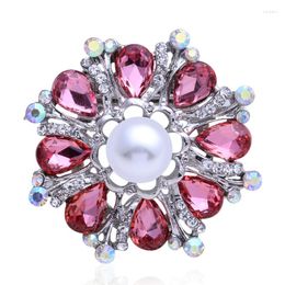 Brooches Colourful Glass Scarf Buckle Rhinestone Brooch Multi-purpose Multi-color Optional Floral Design