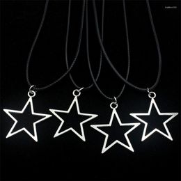 Pendant Necklaces Wholesale 10pcs/lots Fashion Antique Silver Plated Simple Star Charms Pendants Jewelry For Men Women Gift