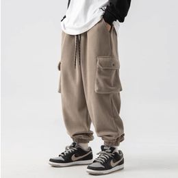 Men's Pants Autumn Winter Fleece Track Pant Men Streetwear Fashion Loose Casual Sports Thicken Cargo Jogger Sweatpant Women Trousers