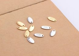 Bulk 500pcs mini hand made tag charms pendant 115mm gold silver colors good for jewelry finding3233865