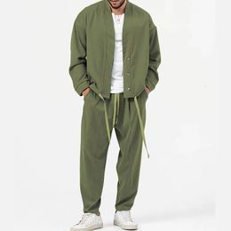 Men's Tracksuits Fashion Cardigan JacketsPants Sportwear Sets Men Solid Jogger Sport Suit Casual Tracksuit Male Sweat Suits 5 Colours S3XL 231011