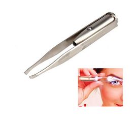 Inbusiness LED TWEEZER Make Up Led Light Eyelash Eyebrow Hair Removal Tweezer Face Hair Remover Stainless Steel Eyebrow Tweezers ZZ