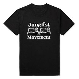 Drum and Bass Clubbing Turntables Decks Music DNB Man Junglist Movement T Shirts MenCotton O Neck Mens tshirt Tops Tees292T