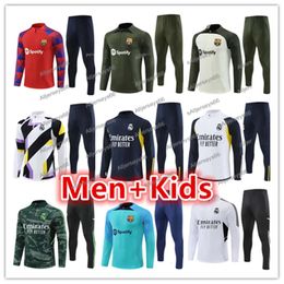 22 23 24 Real Madrids Men Kids Tracksuit Football Training Suit Jerseys Kit 2023 2024 Soccer Tracksuits Jacket Jogging Survetement_Soccer Jacket