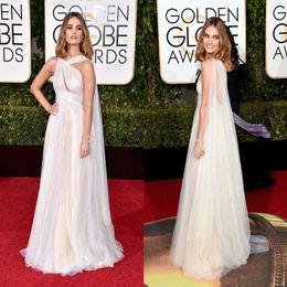 2021 Golden Globe Award Lily James Formal Celebrity Evening Dresses Tulle Floor Length Prom Party Gowns293b
