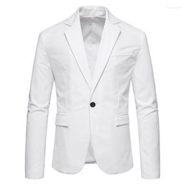 Men's Suits 2023V Collar Suede Single Button Coat Suit Wedding Dress Casual Fashion Personality Trend Top