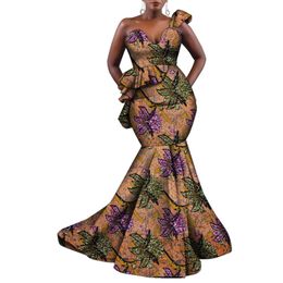 African Dresses for Women Off Shoulder African Maxi Long Dresses Dashiki Party Women Outfits Fashion Robe Africaine WY10363