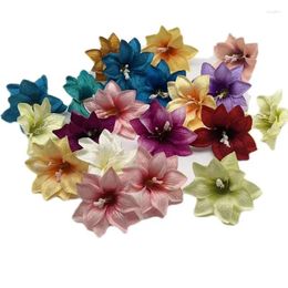 Decorative Flowers 20pcs 9cm Artifical Flower Heads Diy Handmade Hair Accessories Dress With Home Decoration Wedding Party Supplies