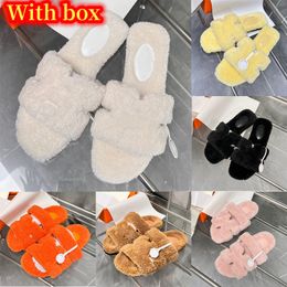 Cheap Designer Fur Slides Slippers Men Women Wool Skin Chypre Slipper Soft Furry Sandals Winter Letters Warm Comfortable Fuzzy Girl Flip Flop Oran High