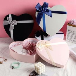 Gift Wrap 1pc Heart Shaped Box Florist With Lid And Ribbon Chocolate Candy For Birthday Anniversary Valentine's Day