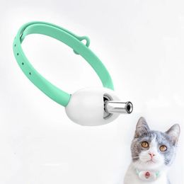 Cat Toys Intelligent Laser Teasing Cat Collar Electric USB Charging Kitten Amusing Toys Automatic Tease Interactive Training Pet Supplies 231011