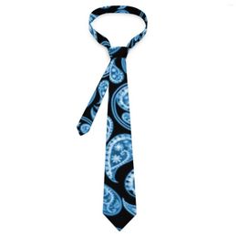 Bow Ties Blue Paisley Tie Retro Floral Wedding Party Neck Unisex Adult Funny Necktie Accessories Quality Pattern Collar
