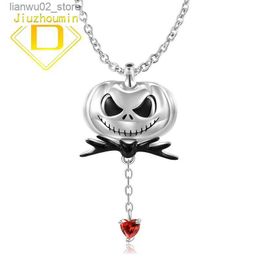Other Fashion Accessories 2023 New Product Original Design S925 Sterling Silver Pumpkin Pendant Fashion Personality Trend Necklace Halloween Jewelry Q231011