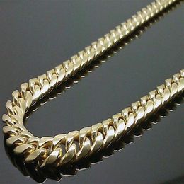 Real 10K Yellow Gold Miami Cuban Link Chain 8mm 24 inch304i