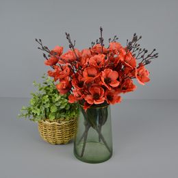 New Product Ideas 20 Heads Artificial Silk Autumn Poppy Flower Bouquet For Home Living Room Office Hotel Decoration Table Centrepieces Flowers