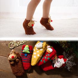 Christmas Decorations 5Pairs Lovely Toddler Baby Girls Kids Satan Claus Stockings Cotton Knee High Hosiery Stocking Xmas Gifts