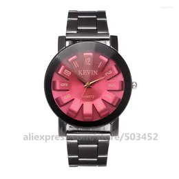 Wristwatches 100pcs/lot Kevin Women Watch Roman Numerals Scale Wristwatch Steel Belt Ladies Watches Chrysanthemum Face Montre Femme