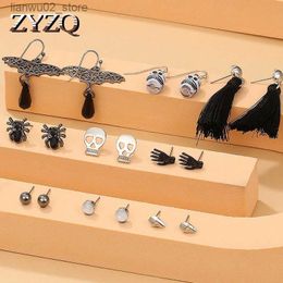 Other Fashion Accessories ZYZQ Trend Personality Creative Stud Earrings Set Cartoon Skull Pumpkin Spider Halloween Earrings For Women Simple Jewellery 2021 Q231011
