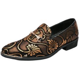 men Flat Dress shoes Office & Career Wedding Shoes Metal buckle leather casual shoe Mules Princetown Men Printed Trample Lazy Slides Loafers Large size 38-46