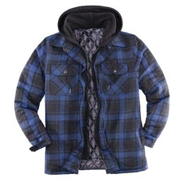 Autumn And Winter Fashion Casual Check Pocket Hoodle Fastening Mens Hoodies Mens Quilted Jacket Down Men Clothes Zipper Hooded Jackets 1DW5D