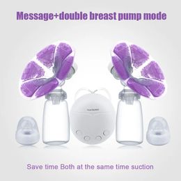 Breastpumps Real Bubee Single Double Electric Baby Breast Feeding Infant Nipple Baby Feeding Bottle USB s For Mother 231010