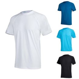 Men's Socks Blank T Shirt Summer Fashion Trend Solid Short Sleeve Surfing Set Swimming Sun Sleeved Shirts For Men Casual