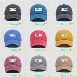 Ball Caps Classic White Box Logo KITH Baseball 2022 Men Women High Quality Sunshade Adjustable Canvas Sports Hats262B